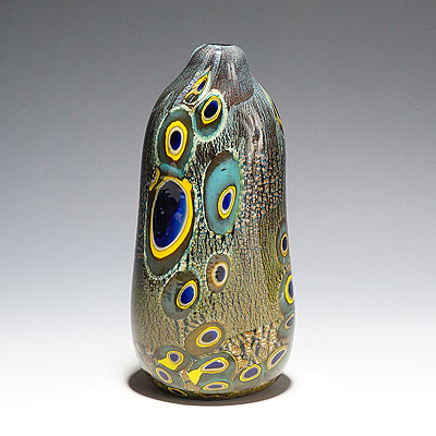 Large Art Glass Vase "Yokohama" by Aldo Nason Murano.