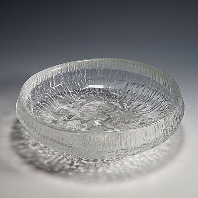 Ice glass Bowl "Lunaria" by Tapio Wirkkala for Iittala 1972.