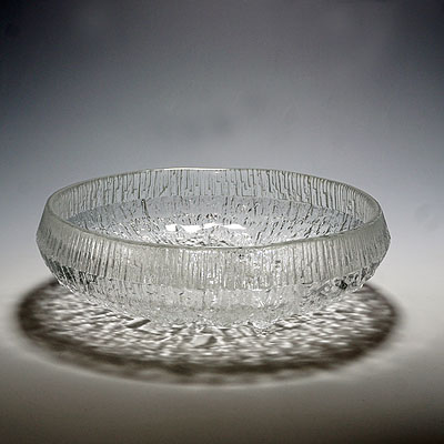 Ice glass Bowl 'Lunaria' by Tapio Wirkkala for Iittala 1972.