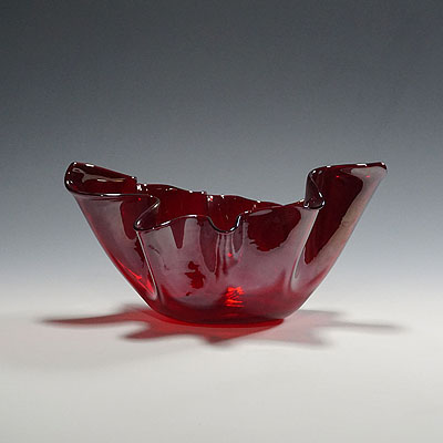 Venini Vase 'Fazzoletto', Venice Murano 1950s.