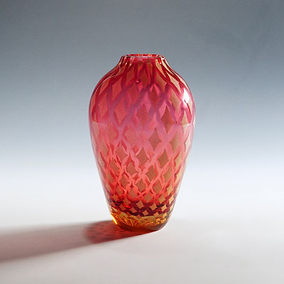 Vintage Mica Diamond Vase by Josef Hospodka 1960s.