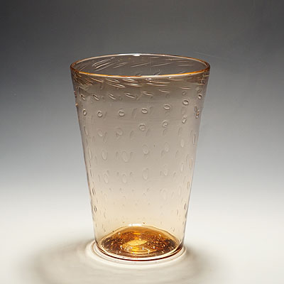 Vetro Soffiato Glass Vase by Vittorio Zecchin for Venini Murano ca. 1920s.