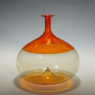 Vintage Murano Art Glass Vase 'Bolle ' by Tapio Wirkkala for Venini.