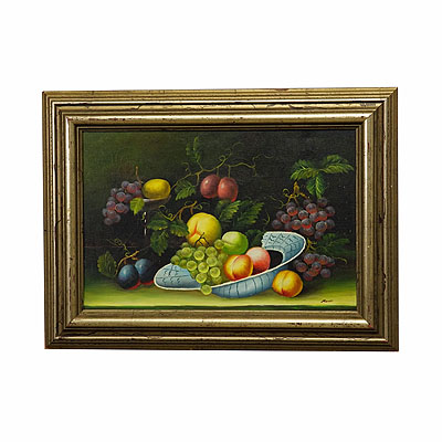 Still Life with Fruits, Oil Painting on Canvas, Germany 1950s.