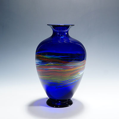 Art Glass Vase by Gianni Versace for Vetreria Archimede Seguso ca. 1990s.