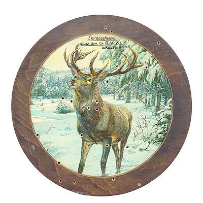 Antique Honor Shooting Target Deer in Winter 1931.