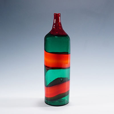 Fasce Orizzontali  Vase by Fulvio Bianconi for Venini, Venice Murano 1950s.
