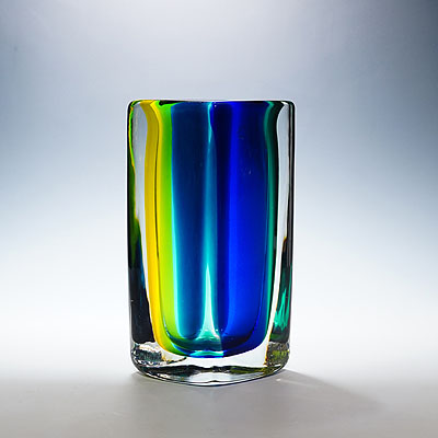 Vase 'Fiji' by Fulvio Bianconi for Venini, Venice Murano 1998.