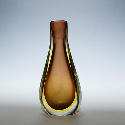 Vintage Art Glass Vase by Seguso Vetri D'Arte Murano.