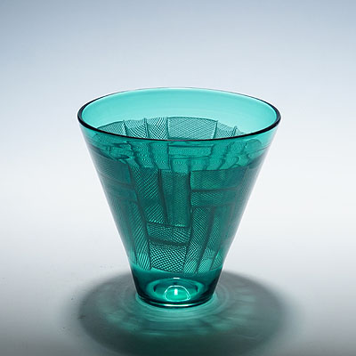 Vase 'Mosaico Zanfirico' by Paolo Venini, Venice Murano 1954.