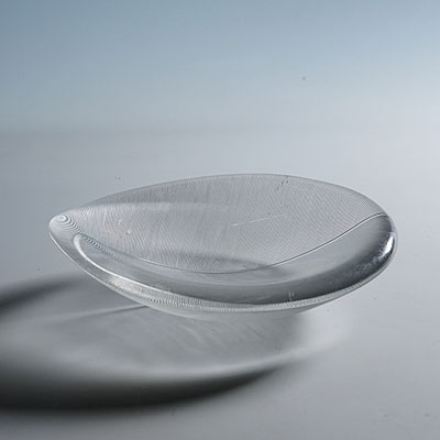 Large Vintage Art Glass Bowl by Tapio Wirkkala for Iittala 1950s.