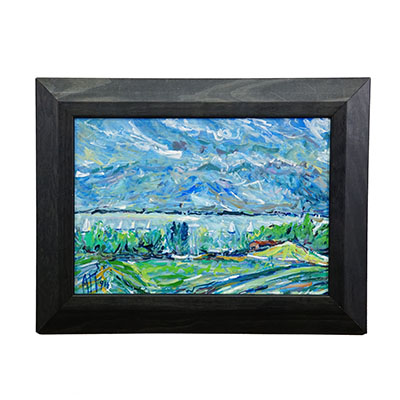 Gollenshausen, Lake Chiemsee &ndash; Oil Painting by  Alexander Michael, 1994.