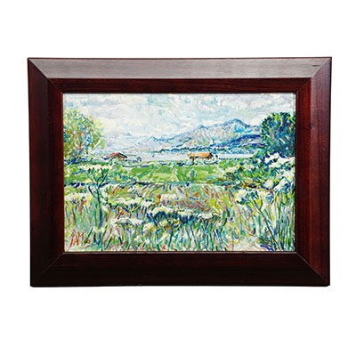 Lake Chiemsee &ndash; Oil Painting by  Alexander Michael, 1990.