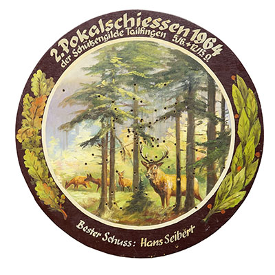 Vintage Honor Target with Forest Scene, Germany 1964.