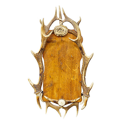 Antique Black Forest Antler Key Rack, Germany ca. 1930s.