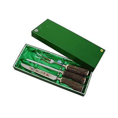 Vintage Stainless Steel and Horn Cutlery Set 'Othello' by Anton Wingen, 1980s.