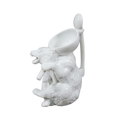 Rare Antique Porcelain Bear Jug / Figural Vessel, ca. 1900.