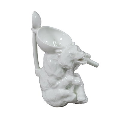 Rare Antique Porcelain Bear Jug / Figural Vessel, ca. 1900.