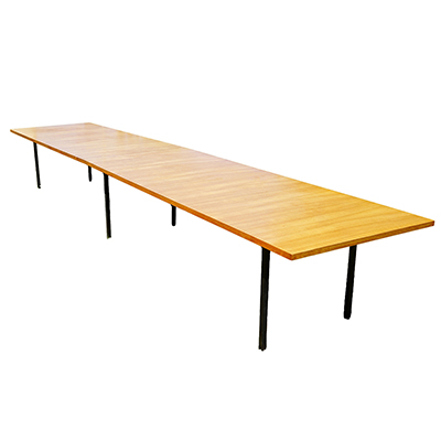 Vintage 16ft. Conference Table by Florence Knoll for Knoll International 1950s.