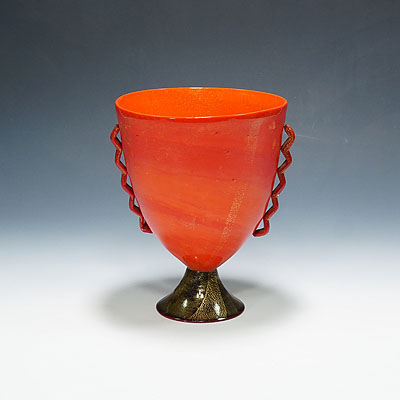 Rare Pasta Vitrea Vase by Napoleone Martinuzzi for Venini Murano ca. 1930s.