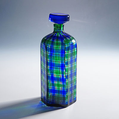 Vintage Barovier & Toso for Christian Dior Tartan Bottle.