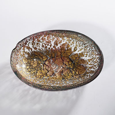 Vintage Ercole Barovier - Barovier & Toso Popora Oro Bowl.