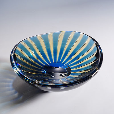 Rare Ariel Bowl by Edvin Oehrstroem for Orrefors, Sweden 1951.