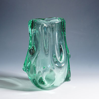 Vintage Art Glass Vase 'Tronco' by Flavio Poli for Seguso Vetri D'Arte 1941.