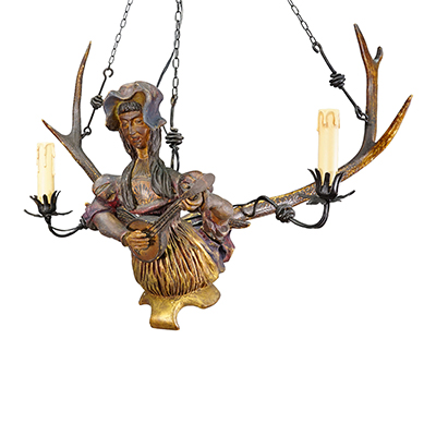 Antique Lusterweibchen Muenchner Kindl, Germany 1900.