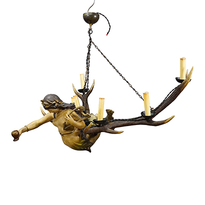 Antique Lusterweibchen of a Mermaid ca. 1900.